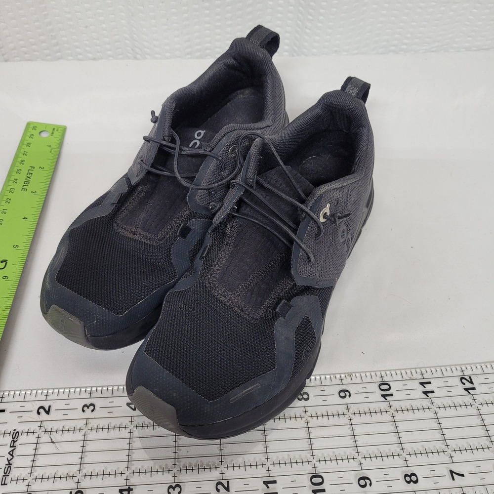 On Cloud Running Shoes All Black Mesh Sneakers Youth US 5 EU 37.5